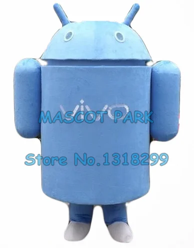 blue android mascot costume android phone mascot custom cartoon character cosply adult size carnival costume 3329