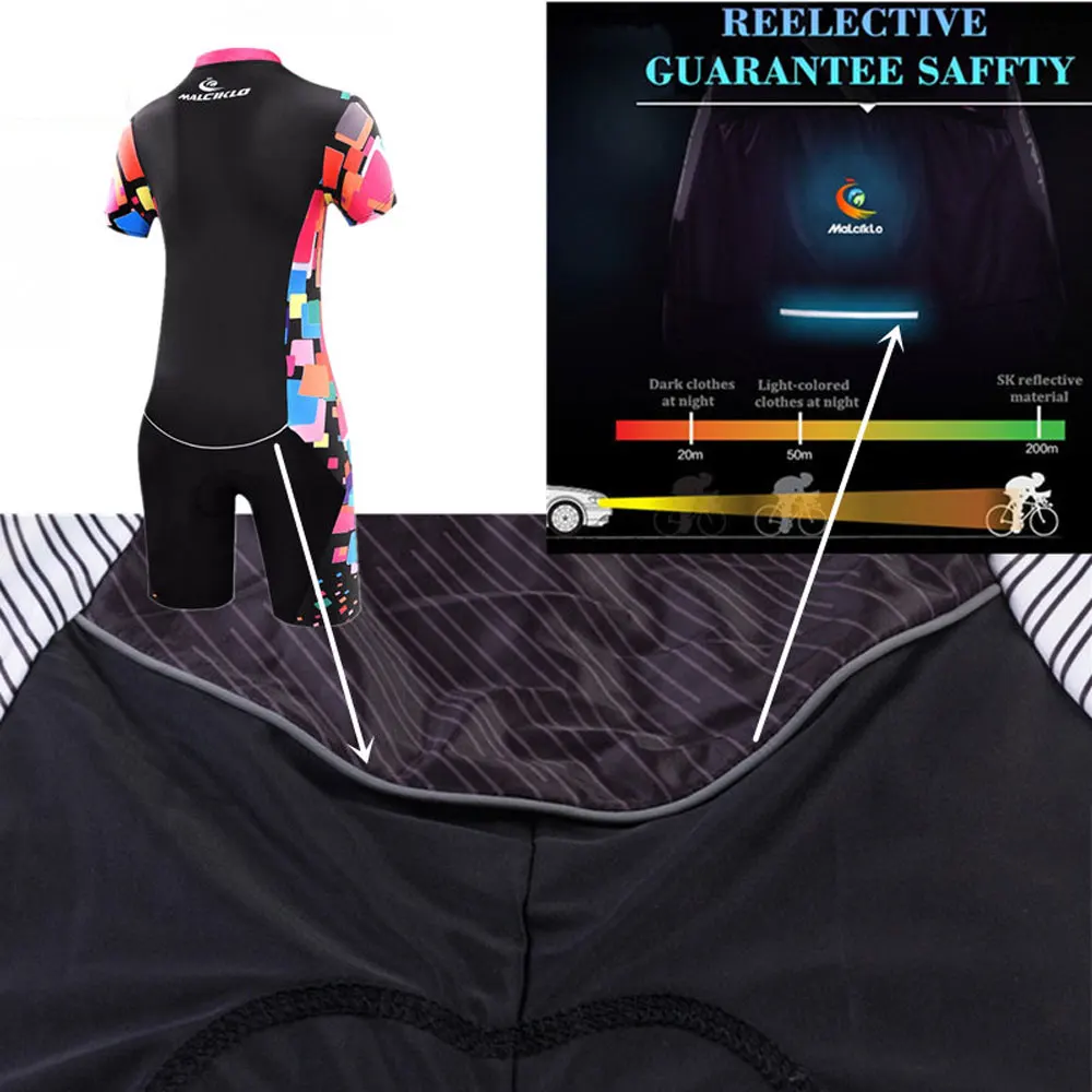 Professional team triathlon bike outfit short sleeved sweatshirt sexy tights one-piece tights bike ride a woman in swimsuit