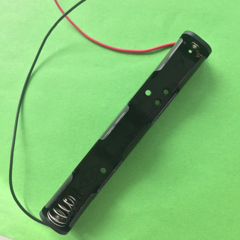 J417Y Straight Long Battery Junction Box Contain 2 AA Battery Series Connection 108mm Length DIY