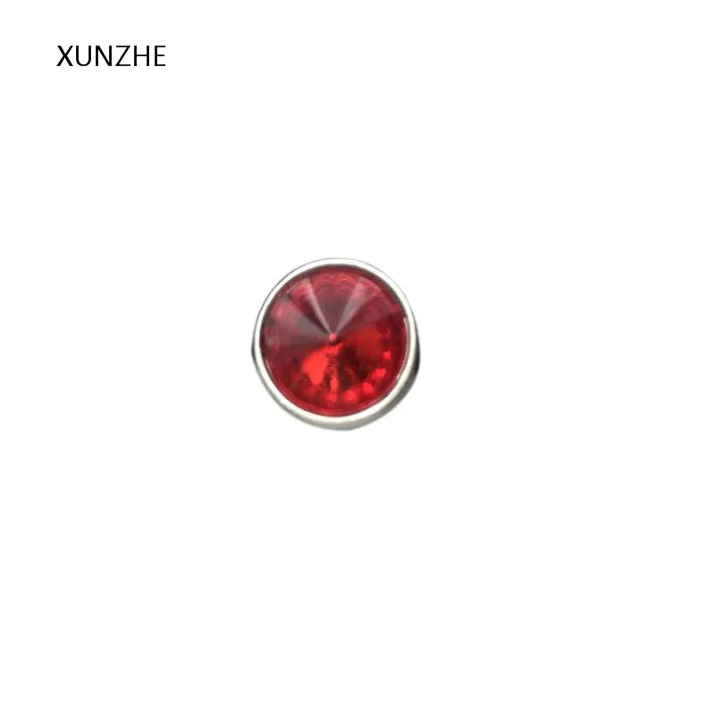 XUNZHE 20PCS 12mm Alloy inlaid diamond round rivet studs for clothes screws for belts rivets for clothes pearl jewelry set