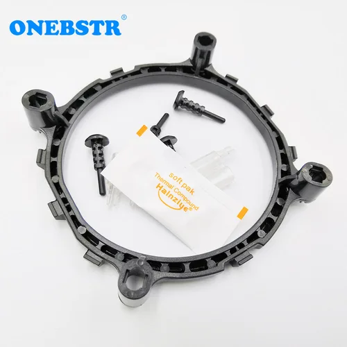 Imagen 2 del producto Base de soporte para disipador de calor de CPU de escritorio 2 en 1 para LGA 775 1156, soporte para ventilador enfriador, Mini pasta térmica, regalo, gran oferta