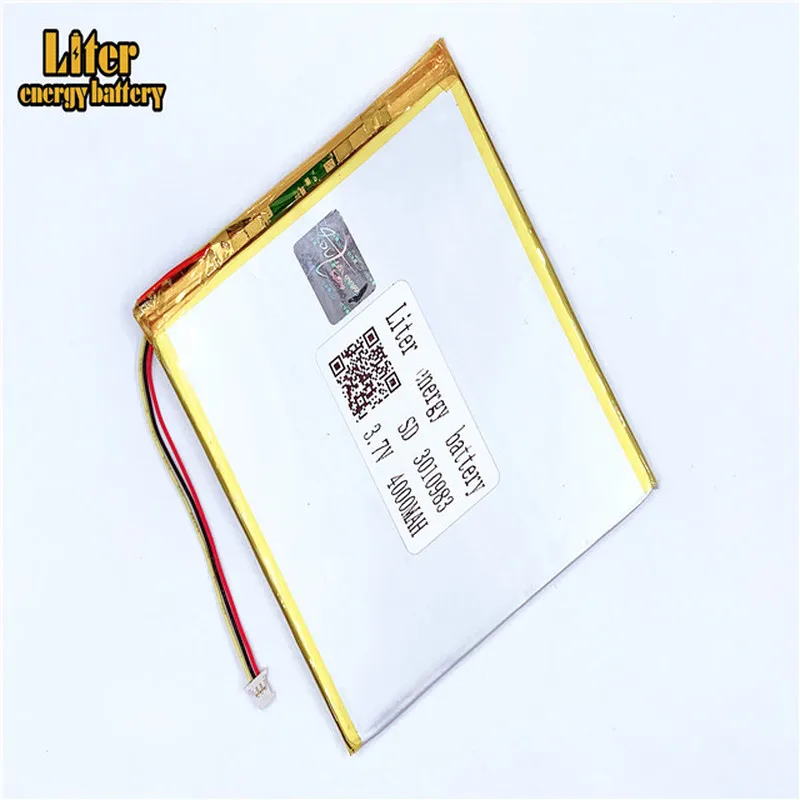 

plug 1.0-3P 3.7v 3010983 3011085 4000mah Polymer Lithium Li-Po Rechargeable Battery For MP5 GPS DVD E-book Tablet PC video gamey