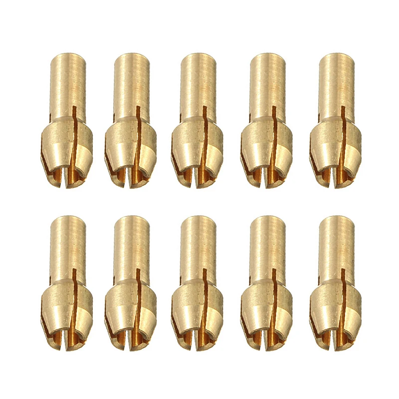 OOTDTY 10 ชิ้น 0.5-3.2 มิลลิเมตร Brass Drill Chuck Collet Bits 4.3 มิลลิเมตรสำหรับเครื่องมือโรตารี่ Dremel