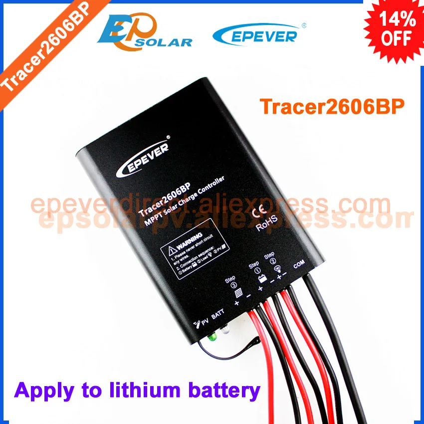 Tracer2606BP New BP series MPPT EPEVER solar controller charging regulator for lithium battery apply use 10A 10amp