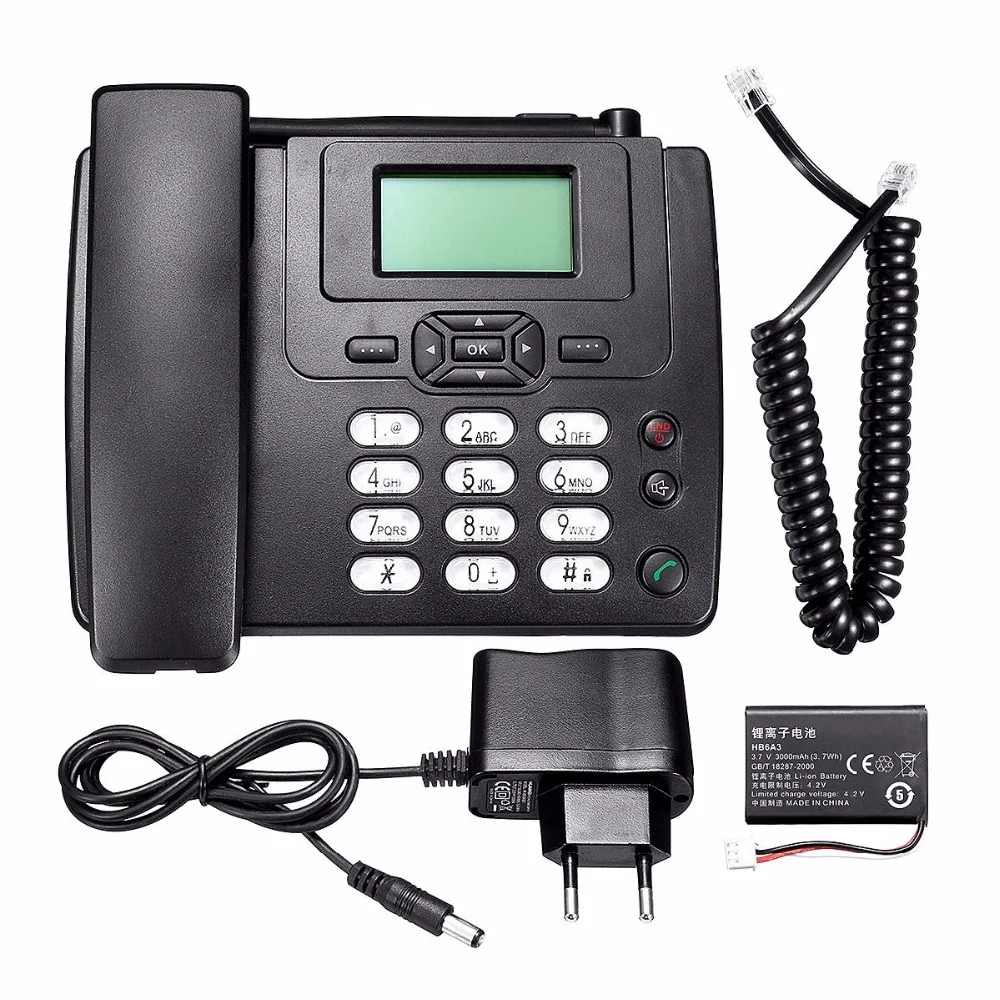 Russian English GSM 900 1800MHz SIM Card Fixed Phone With FM Radio Call ID Handfree Landline Phones Wireless Telephone Home