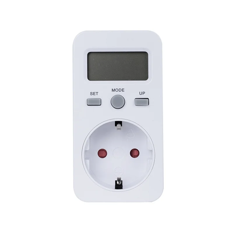 IntelligBilling Socket Billing Device for Electric Power Monitor with Euro-gauge Small Screen Power Metering Socket