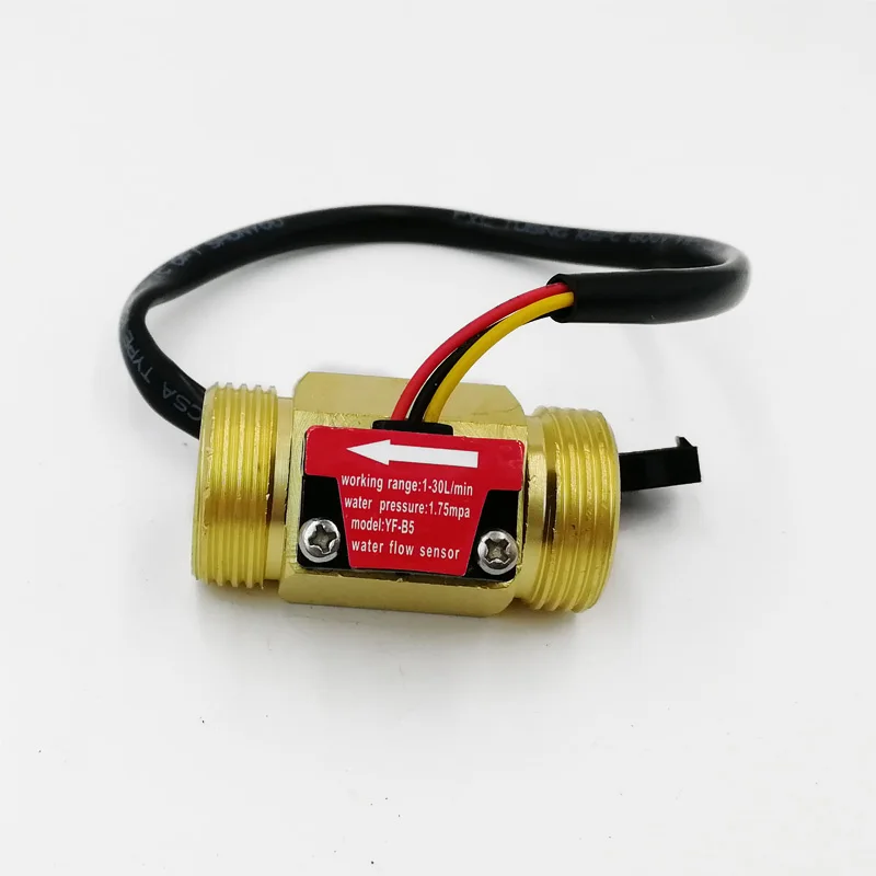 

G3/4" Brass water copper flow sensor Turbine meter Magnetic Hall effect sensor YF-B5