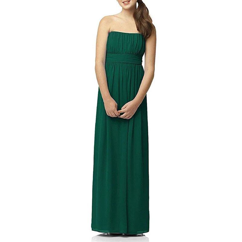 

Multi Dark Green Bridesmaid Dresses Floor Length Chiffon 2019 New Vestido De Madrinha De Casamento Longo Maid Of Honor Dresses