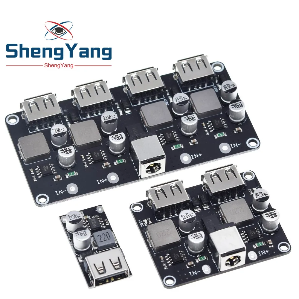 TZT USB QC3.0 QC2.0 USB DC-DC Buck Converter Charging Step Down Module 6-32V 9V 12V 24V to Fast Quick Charger Circuit Board 5V