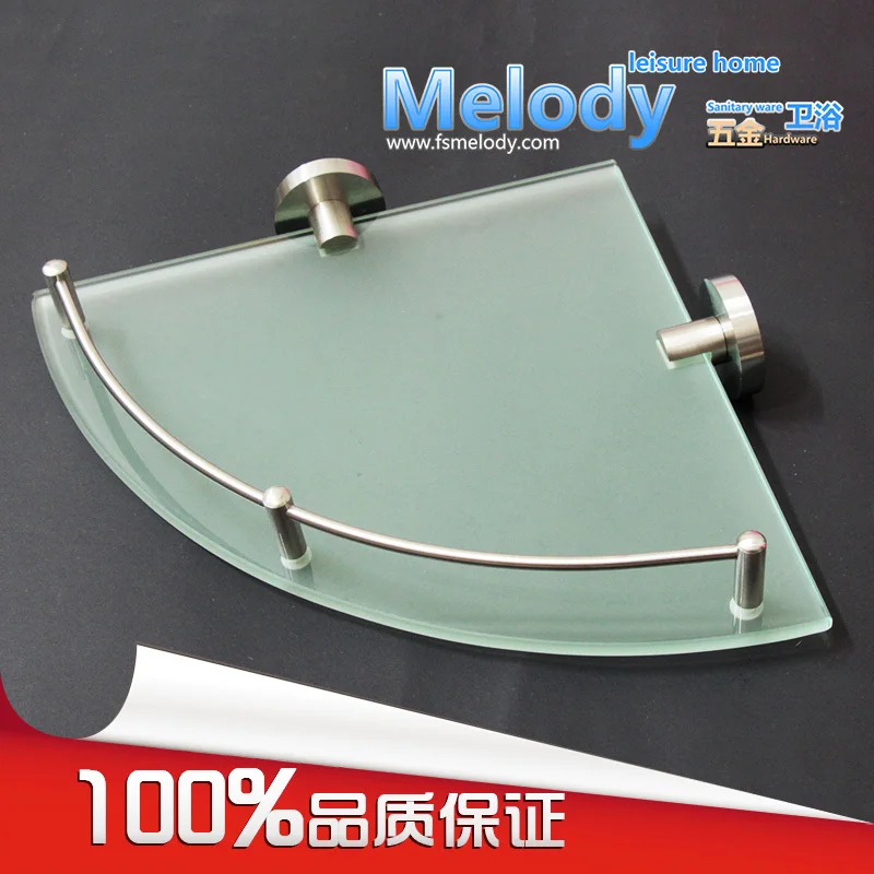 

10-year warranty Me-BS001 Tempered glass & Brass Bathroom accessories Shelves glass shelf bracket