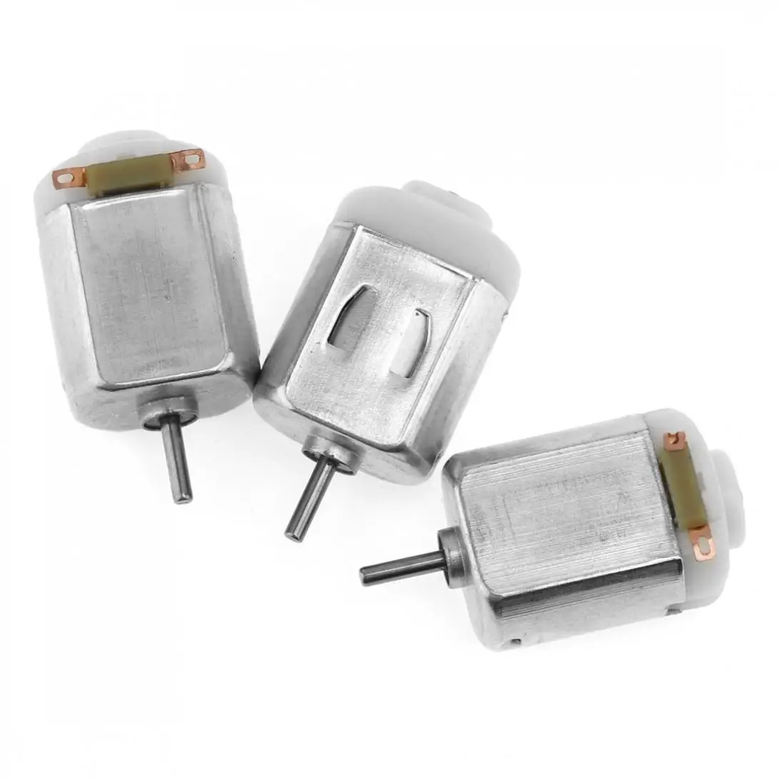 

3pcs/lot Mini 130 Small DC Motor with 2mm Shaft Diameter and 1 to 6 Volts for Model Toys