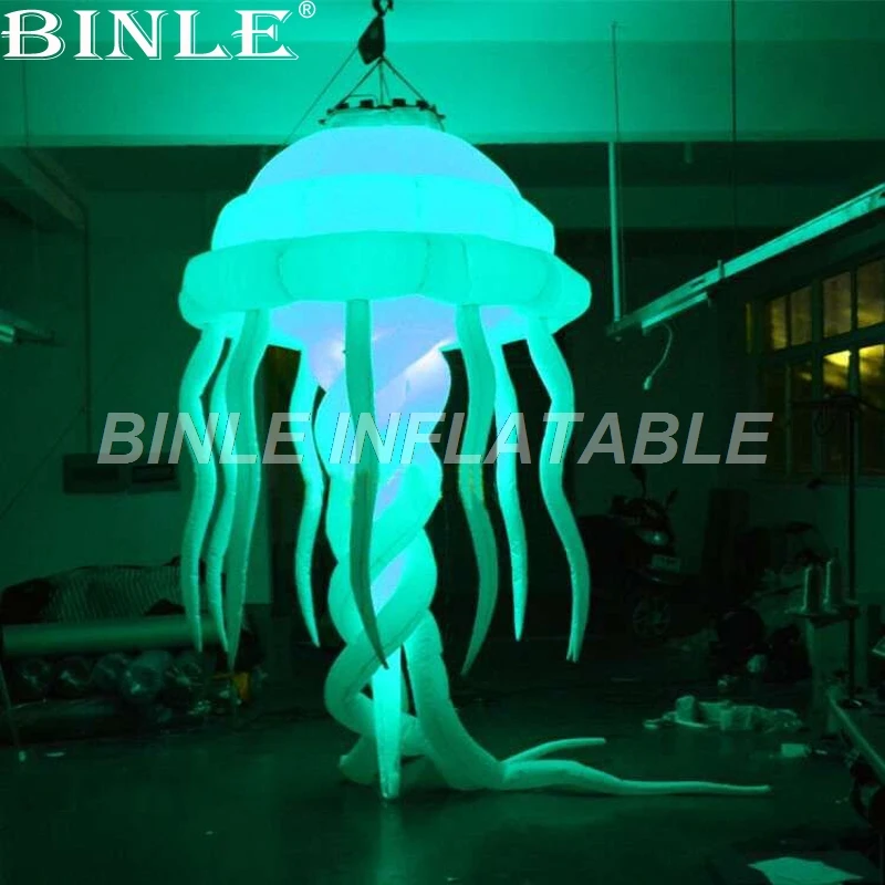 3pcs/pack amazing design 16 color changed inflatable jellyfish LED light for events stage decoration