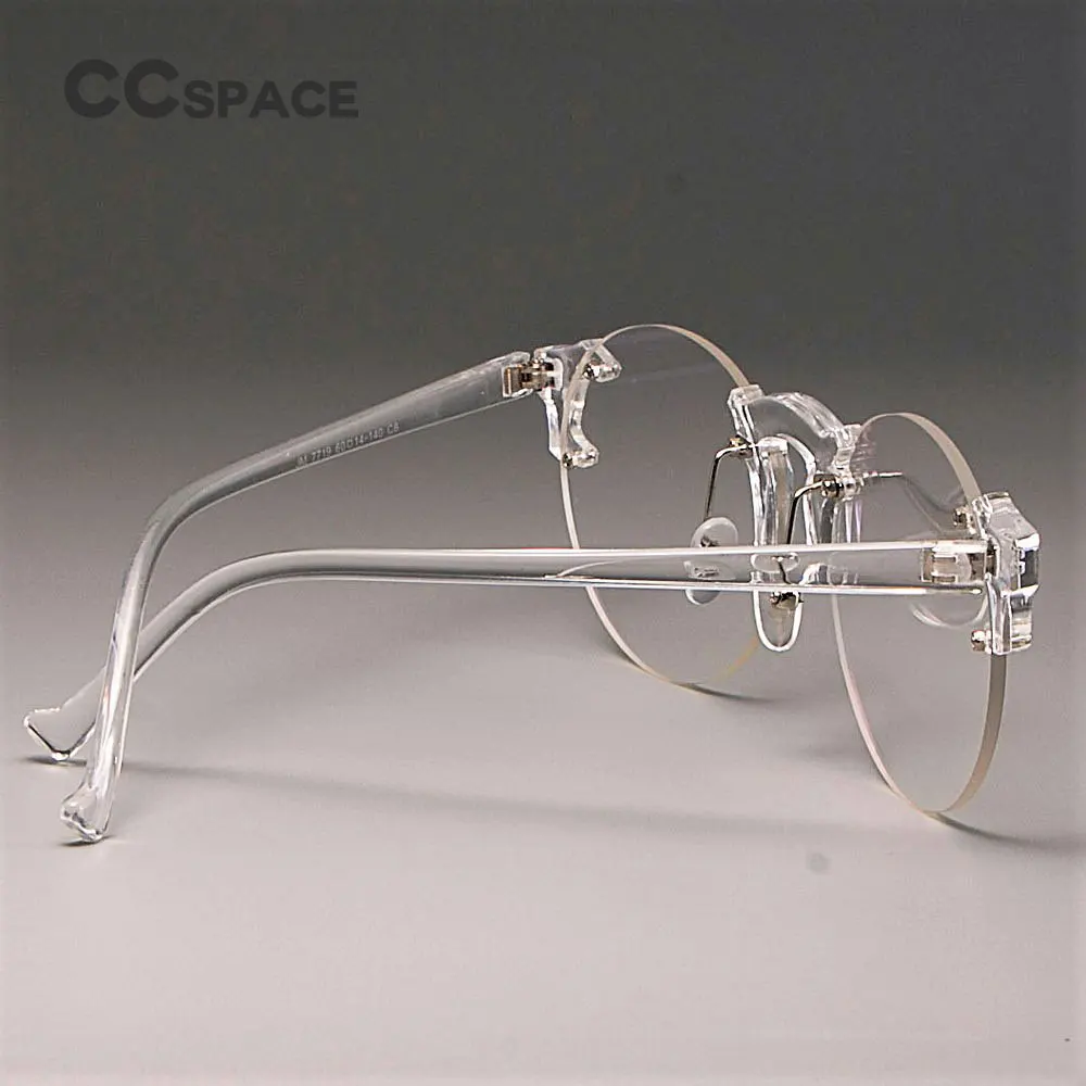 CCSPACE Transparent Glasses Frames Men Women Round Lens Cat Eye Brand Designer Optical Fashion Eyewear Computer Glasses 45221