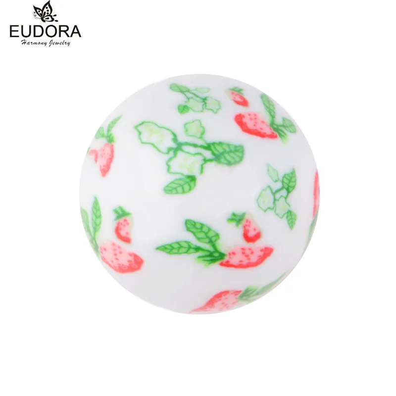 Eudora Angel Caller Colorful Printing Chime Ball 20mm Eudora Harmony Ball Mexican Bola for Floating Locket Cage Pregnant Jewelry