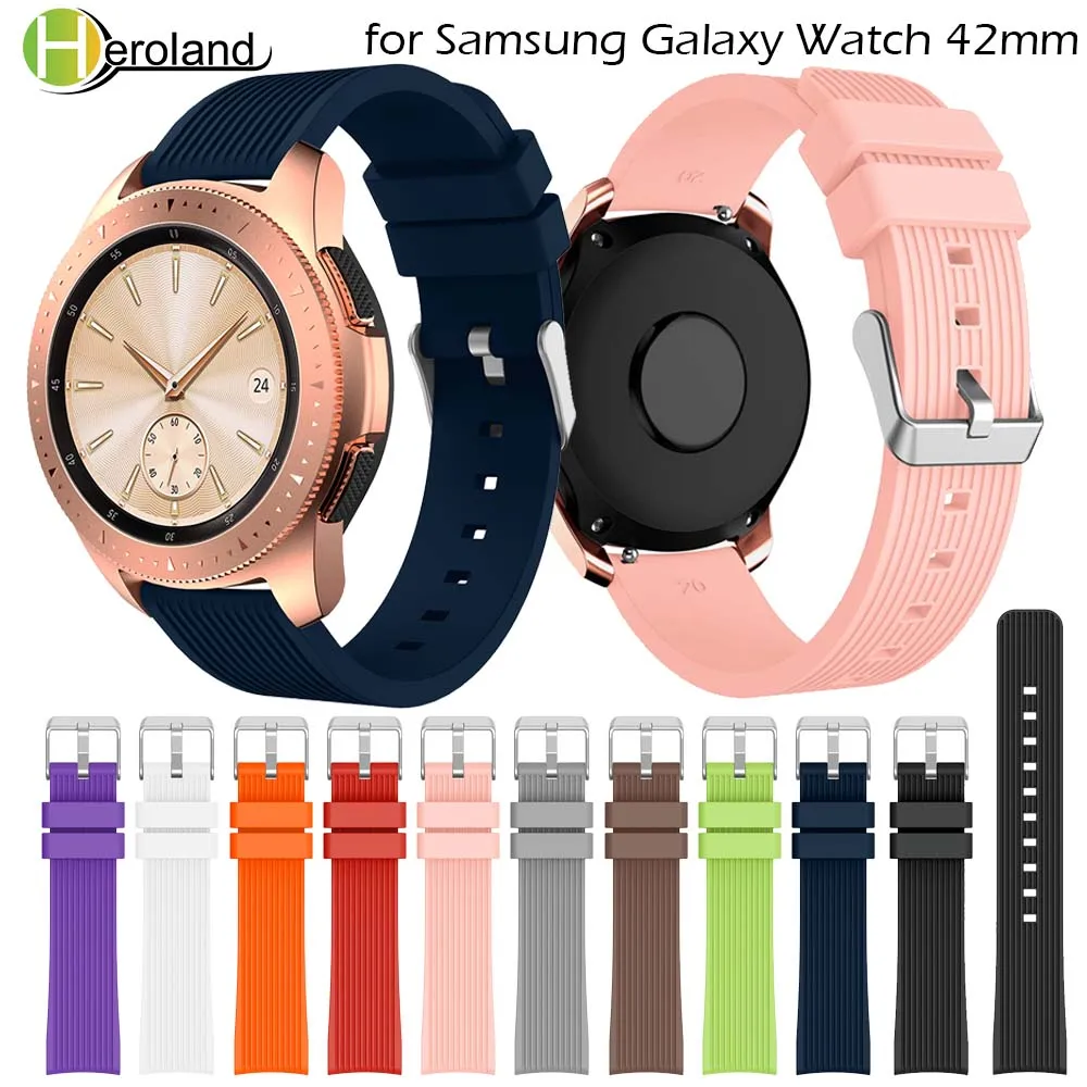 

Silicone watch strap for Samsung Galaxy Watch 42mm 20mm smart wrist watchbands for Samsung Gear S2 sport Bracelet For Amazfit