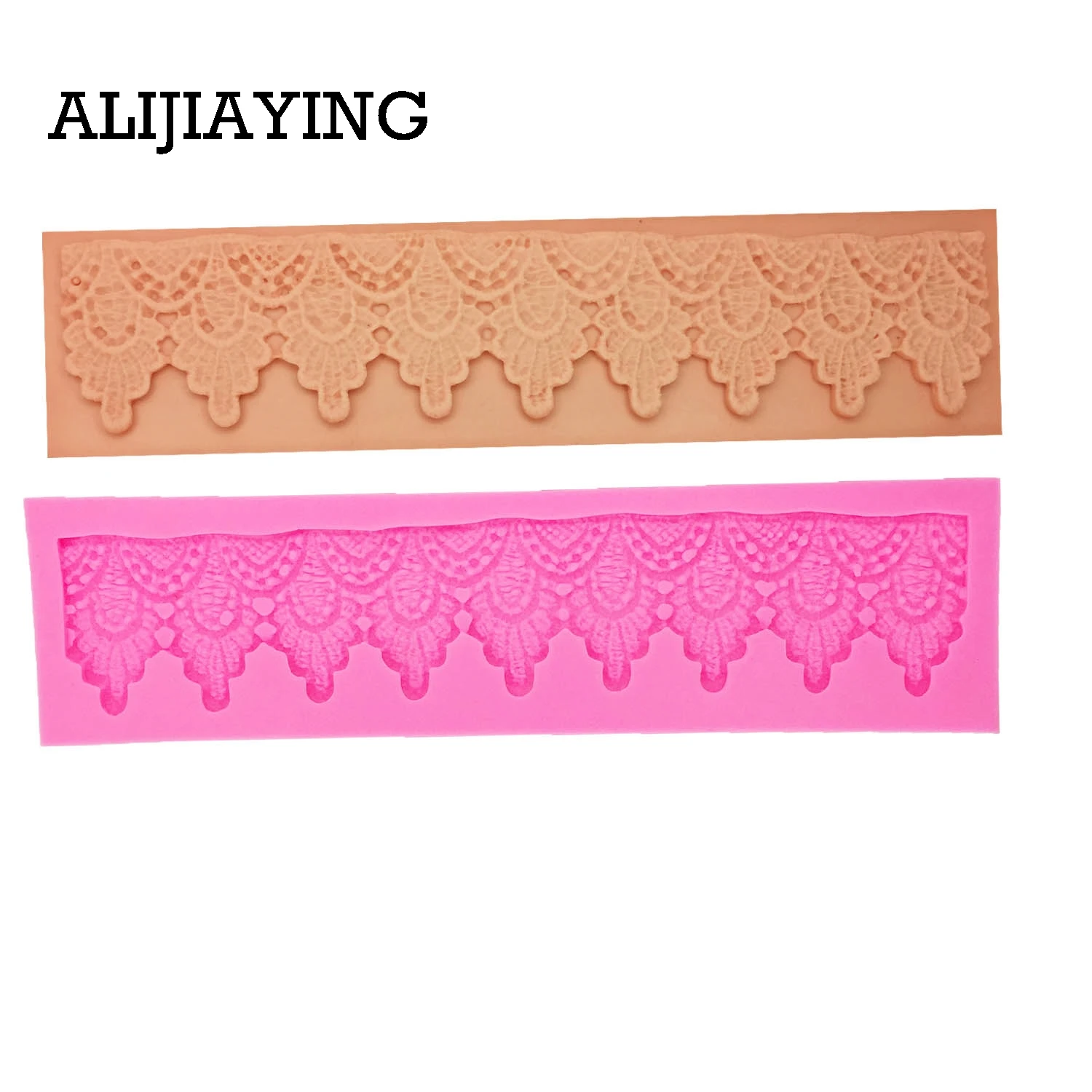 M1340 Long strip cake lace border curtain Mold Silicone moulds Sugar Craft Cake Decorating Clay DIY chocolate Fondant Mold