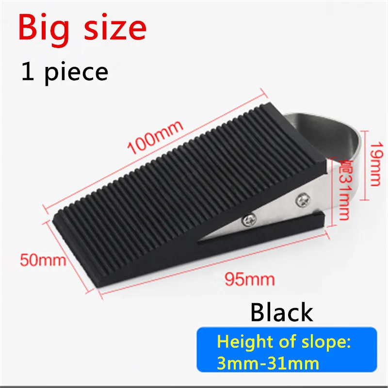 Small or big size ABS plastic Home Office Rubber White Black Door Stop Stoppers Black Wedge Doorstops