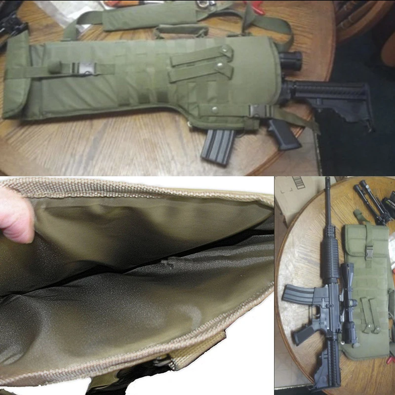 Tactical Rifle Scabbard  Green Black Hunting Holster Assault Shotgun Rifle Hunting Bag Long Gun Protection Carrier