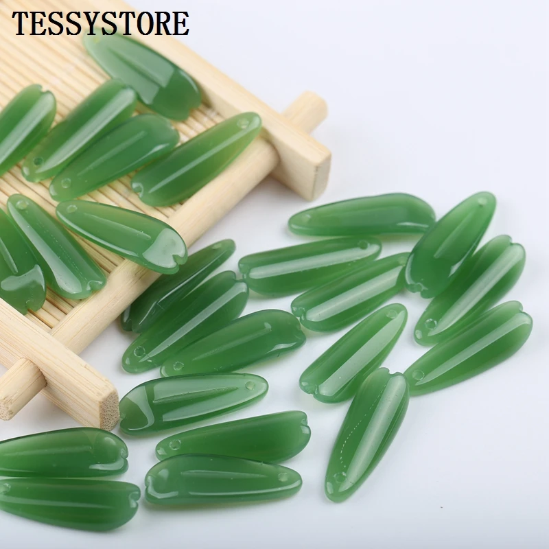 10g/10pcs Elongated Petals Lampwork Beads Multi Color Glass Beads For Jewelry Making Handmade DIY Hair Accessories