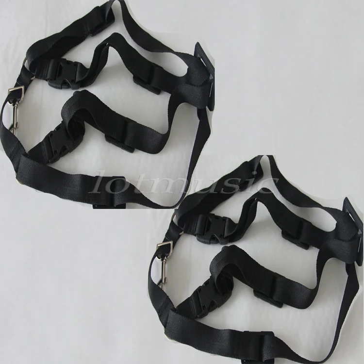 

2Pcs Adjustable Double Style Black Nylon Saxophone Strap With Snap Hook Shoulder Strap Cotton Comfortable