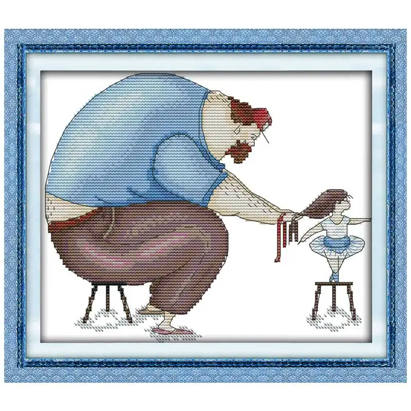 Joy Sunday Father's Love Patterns Counted Cross Stitch Set DIY 11CT 14CT 16CT Stamped DMC Cross-stitch Kit Embroidery Needlework