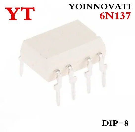  20pcs 6N137 OPTOCOUPLER HS LOGIC OUT DIP8 IC.