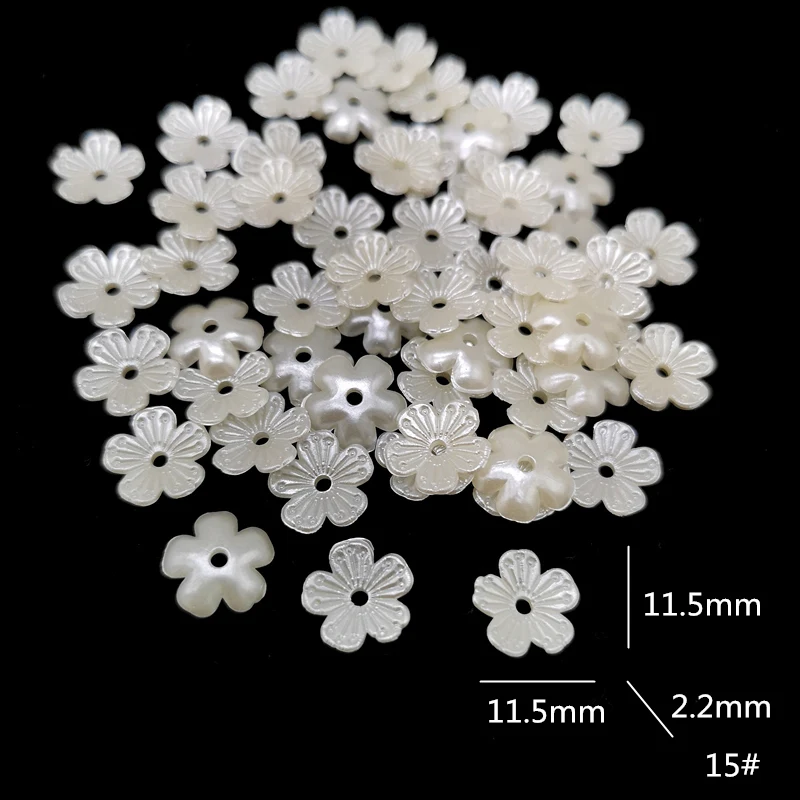 100 قطعة حبات اللؤلؤ الأبيض صنع المجوهرات النتائج قبعات إبرة لتقوم بها بنفسك اكسسوارات بالجملة