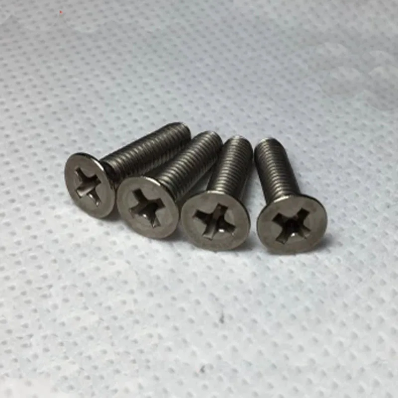 

2pcs M1.2 Titanium screw Countersunk head DIN 965 Pure titaniums GR2 Flat heads Phillips screws 2mm-6mm Length