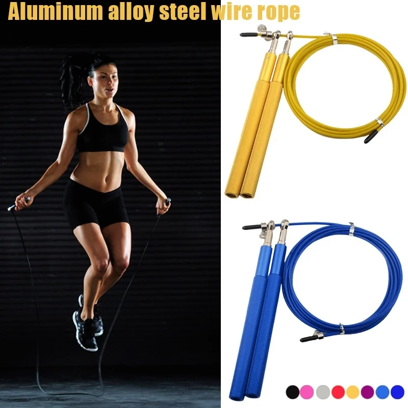 3 Meters Gym Skipping Skip Adjustable Jump Rope Crossfit Fitnesss Equimpment Exercise Workout