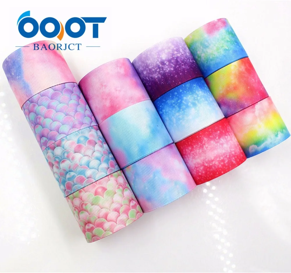 OOOT BAORJCT G-18523-262 38 mm 10 yards multicolour ribbons thermal transfer printing lattice wedding accessories DIY materials