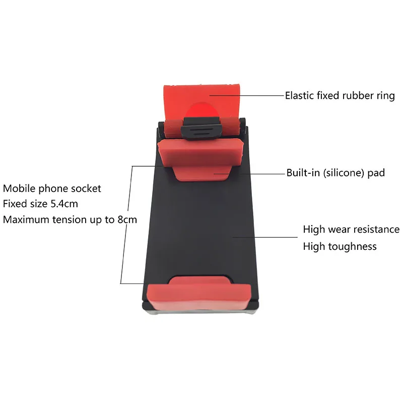 Car Phone Holder Stand Steering Wheel Bike Clip Mount Auto Fastener Holder For iPhone 7 Plus Samsung S9 Plus Xiaomi 8 9 Charging