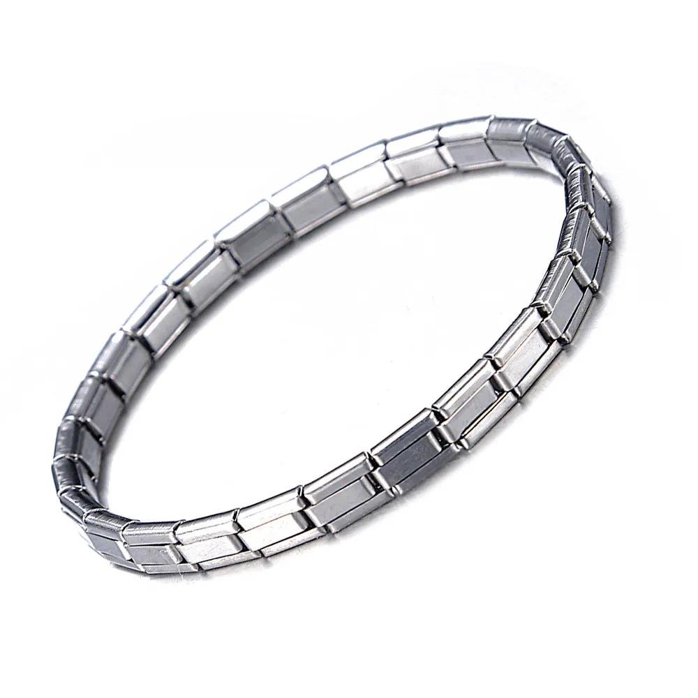 MisenBaBa Elastic Stretch Stainless Steel Link Chain Bracelet for Women Fashion Steel Bracelet Jewelry Gift