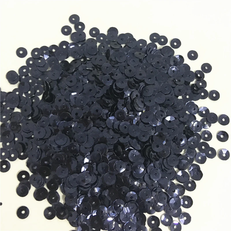 50g(10000pcs) 4mm Dark Ink Blue Color CUP round loose sequins Paillette sewing Wedding craft good quality Free Shipping