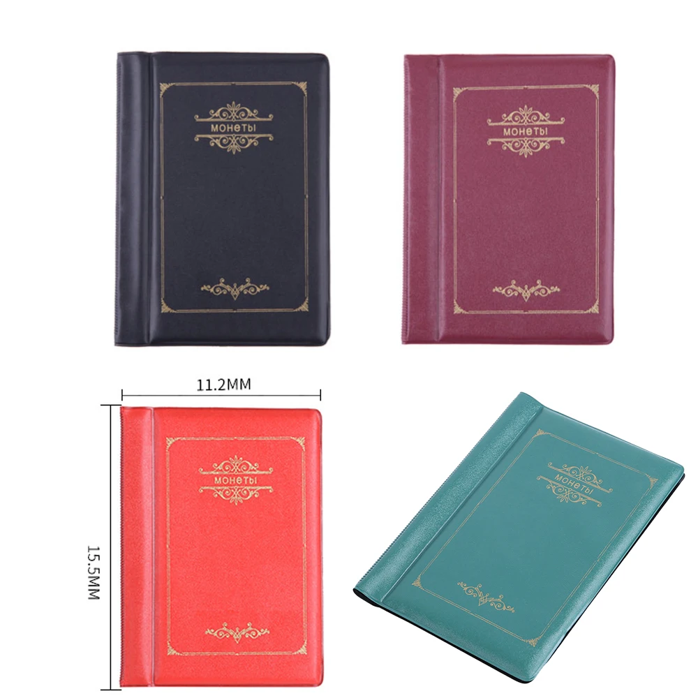 120 Sheets Coin Holder 4 Colors Coin Album Portable Album Coin Penny Money Storage Book Case Folder Holder Collection Collecting