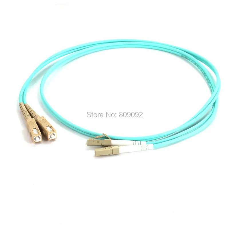 High Quality 3/5/10M LC-SC DUPLEX Multimode 10 GIGABIT 50/125 MULTIMODE FIBER OPTIC CABLE OM3/ OM4 PATCH CORD Jumper Cable