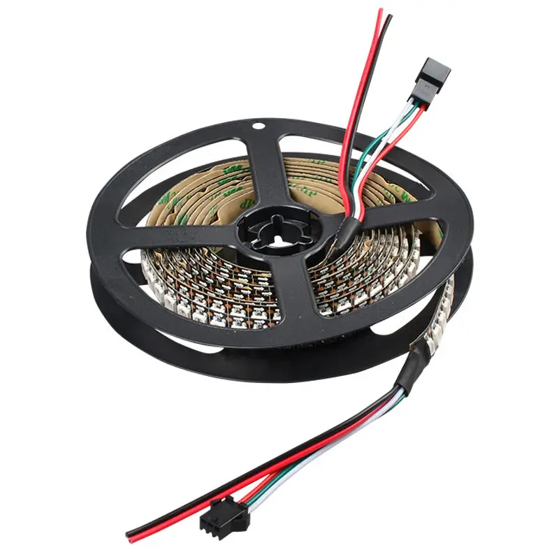 rgb-pixel-led-strip-5v-144-leds-m-ws2812b-addressable-flexible-tape-5050-smd-for-tv-light-black-pcb-non-waterproof-ip20