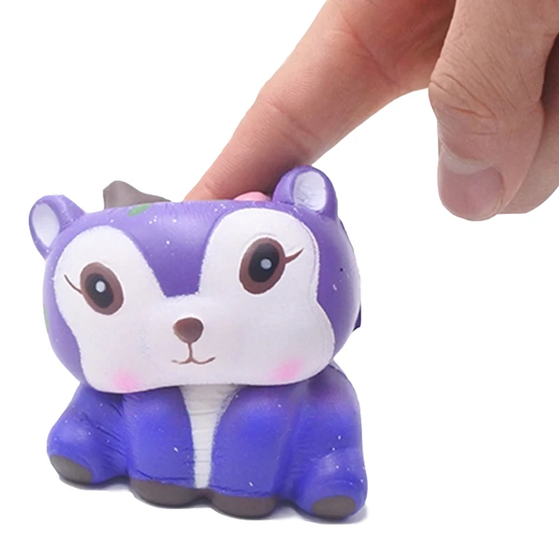 Cute Galaxy Deer Animal Squishy Cream Scented Squeeze Toys Strap Funny Gadgets Anti Stress Novelty Toy Giift Kids