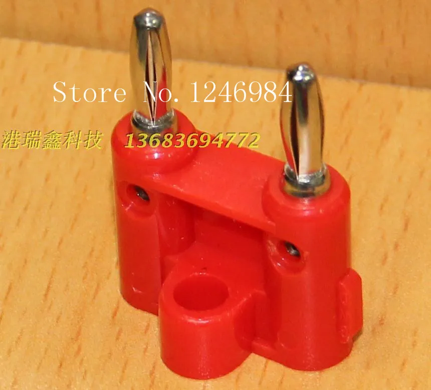 

[SA]4MM double banana plug test head red black power connector adapter type A-10101--100PCS/LOT