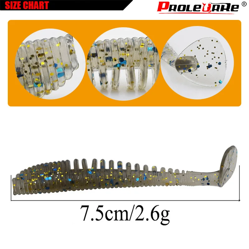 10 개/몫 Wobblers 낚시 미끼 75cm 2.8g 쉬운 Shiner Swimbait 실리콘 소프트 미끼 더블 컬러 잉어 인공 소프트 미끼 PR-051