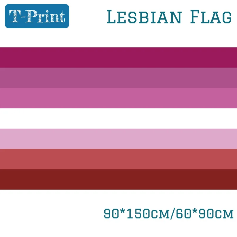 LGBT Lesbian Flag and Banner 90*150cm 60*90cm 40*60cm Flying Flag 15*21cm Hand Flag 3*5ft  Pride Flag