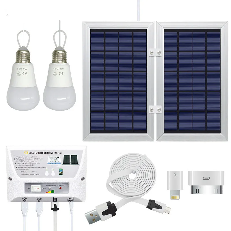 

Solar Small-scale Photovoltaic Power Generation System Home Camping Light Mobile Power Chargeable Mobile Phone