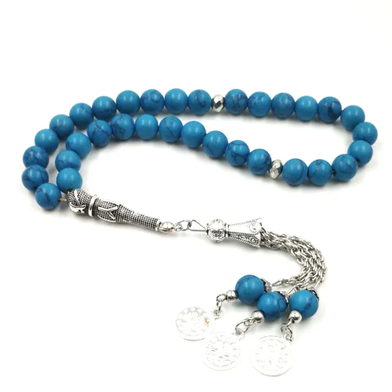 Man's Misbaha Fayrouz stone tasbeeh Turquois Sabh Many Types of Tasbih Hot selling subha