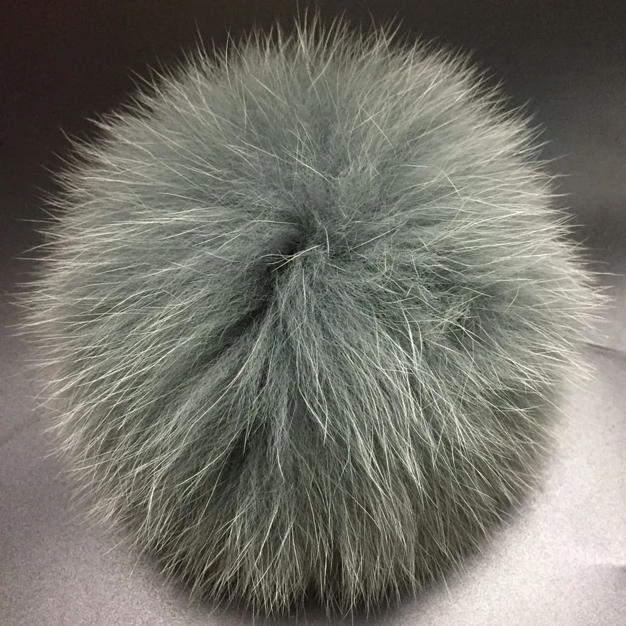 DIY Big Pom Poms Real Fox Fur Pompoms Pom-poms For Knitted Hats Cap Winter Beanies Scarves Natural Large Real Fox Fur Pom Poms