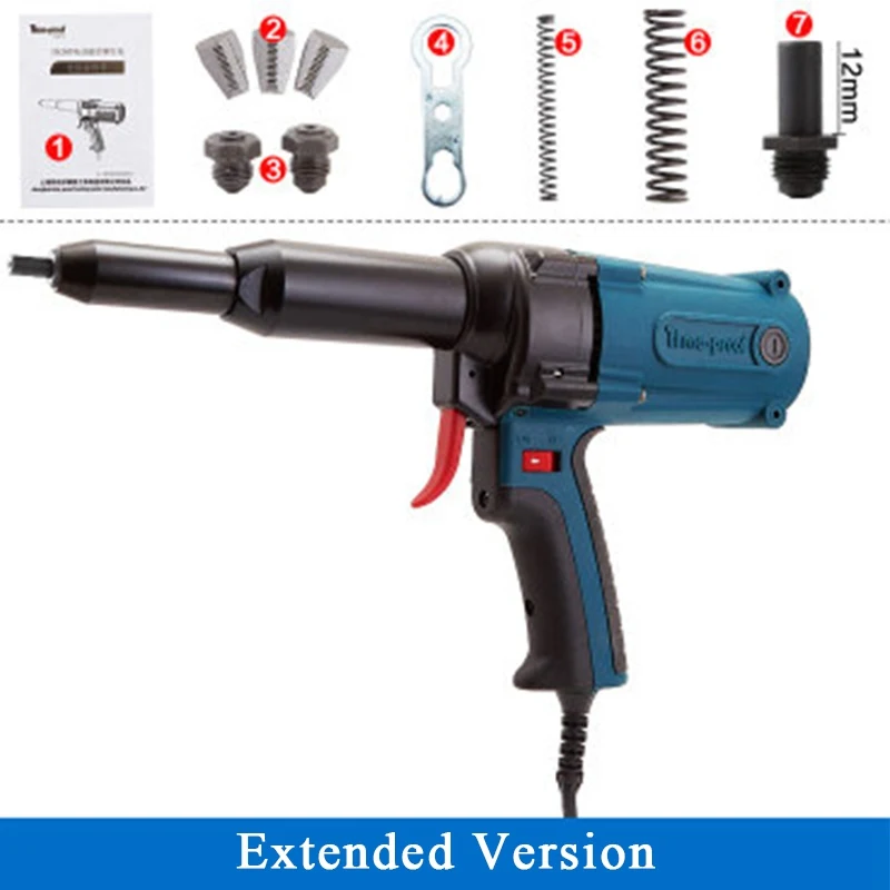 TAC500 เครื่องมือไฟฟ้า Rivet Gun เกรดอุตสาหกรรมไฟฟ้า Rivet Gun Rivet Gun Rivet เครื่อง Core และปากยาว