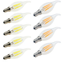 10PCS C35 C35L Led bulb Dimmable E14 2W 4W 6W Vintage Edison lamp 220V transparent Glass Filament light Retro lamps