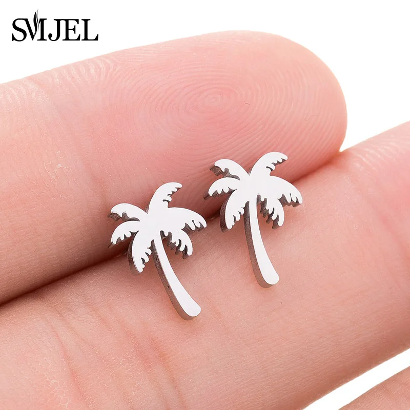 SMJEL Fashion Women Coconut Palm Tree Earrings Summer Holiday Hawaii Earring Boho Jewelry Gift Girls Beach Earings Aretes