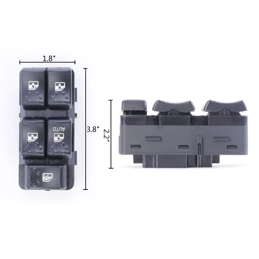 Electric Power Window Lifter Switch Master Control Switch Front Driver Side for Saturn Ion 2003-2007 2.2 & 2.4 Liter [QPA536]