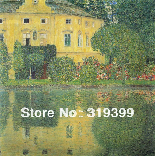 Gustav Klimt  Oil Painting on Linen Canvas,Schloss Kammer on Lake Attersee IV,Free fast shipping,Handmade,Museum quality