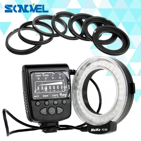 Meike Macro Ring Flash LED Light FC-100  for Canon EOS 77D 60D 7D 6D 5Ds R 5D Mark IV 800D 760D 750D 700D 650D 600D 80D 70D