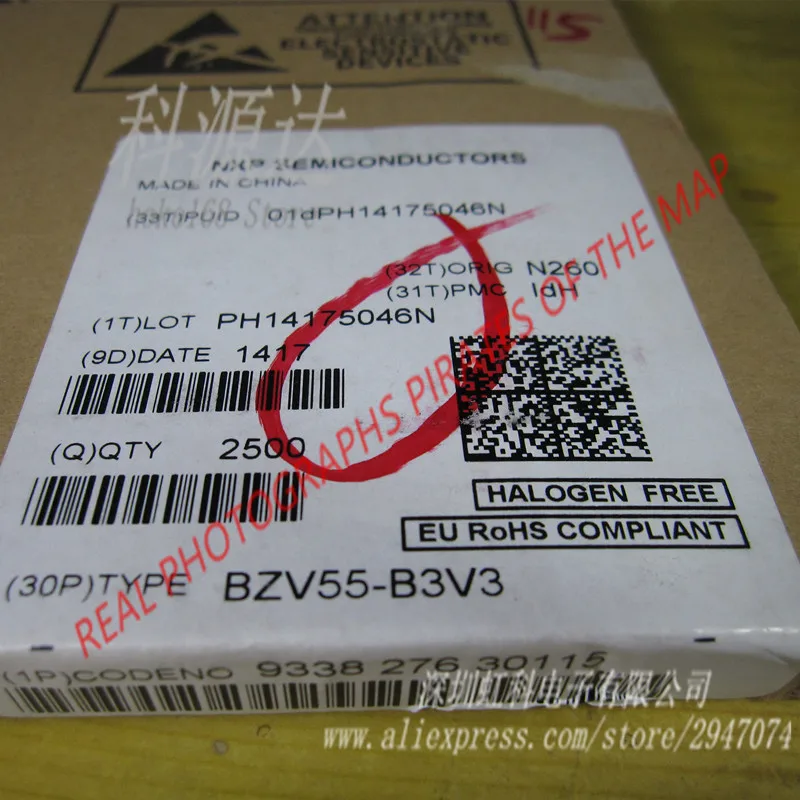 100pcs/lot BZV55-B47 SOD80C BZV55-C30  BZV55-B3V3  BZV55-B51 In Stock